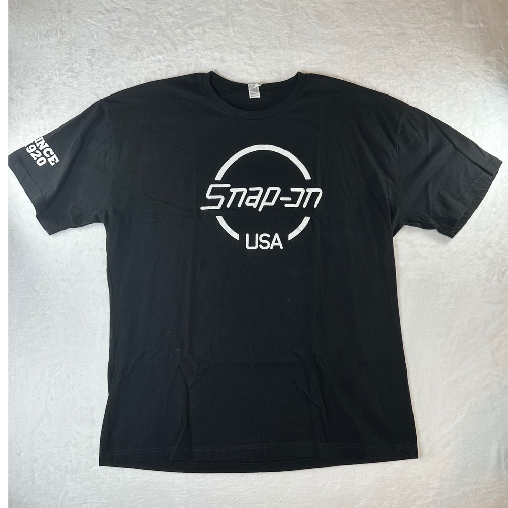 Snap-on Tools USA Graphic T-Shirt Mens 2XL Black Short Sleeve Since 1920 Logo